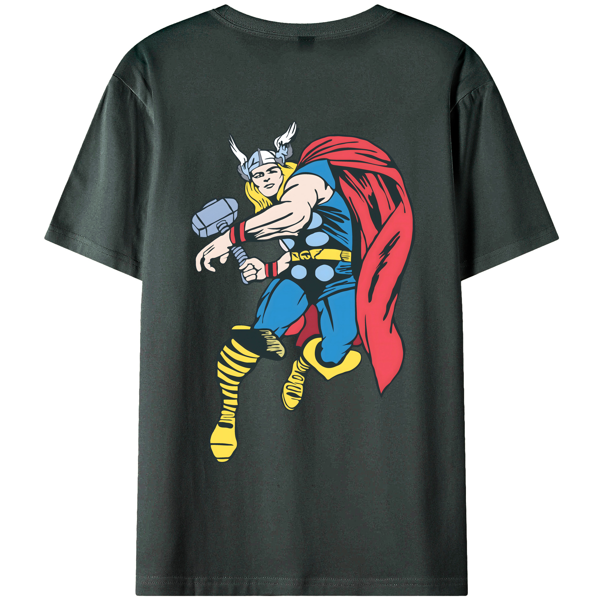 （画像用） アベンジャーズ The Avengers 綿100％ メンズ半袖Tシャツ（バックプリント） 通気性